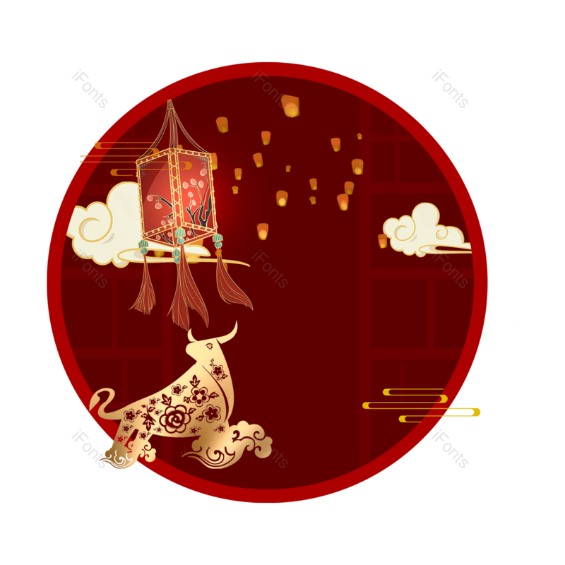 春节图片,鞭炮元素,元旦PNG,灯笼免抠素材